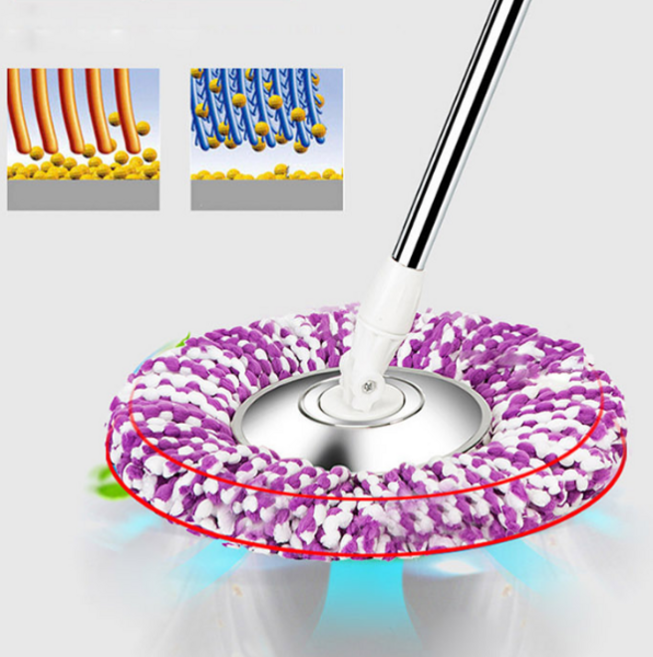 스핀업 통돌이 물걸레 청소기 회전걸레 극세사 밀대 대걸레, 세트