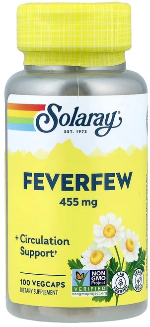 Solaray 피버퓨 455mg 베지 캡슐 100정, 1개 - 쿠팡
