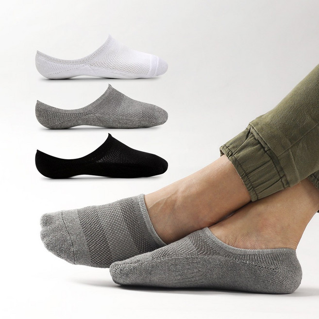 남성 여성 두꺼운 쿠션 발등 매쉬 스포츠 페이크삭스 덧신 발목 양말 1개