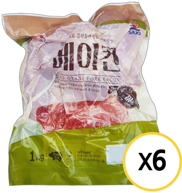 사조오양 베이컨파지, 1kg, 6개