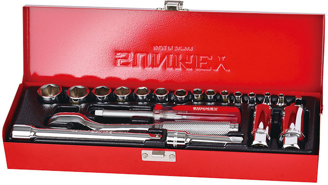 썬키 복스 소켓 렌치 세트 SSR-21 3/8, 21p, 1세트