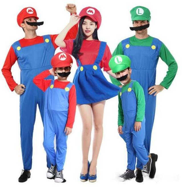 [슈퍼마리오 코스프레옷 의상 모자+상의+하의SET]