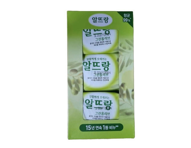 알뜨랑 비누 그린올리브140g 3개입 세수비누 화장비누, 없음, 140g