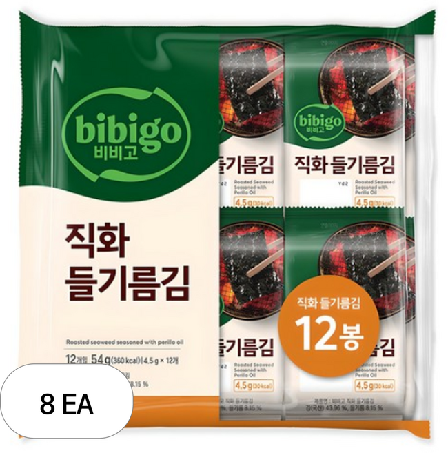 비비고 직화 들기름김, 8세트