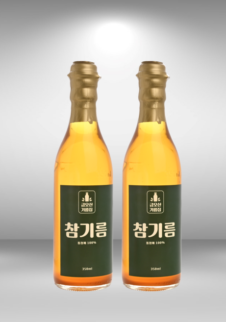 저온압착 통참깨 참기름 350ml 금오산기름집 방앗간, 2개
