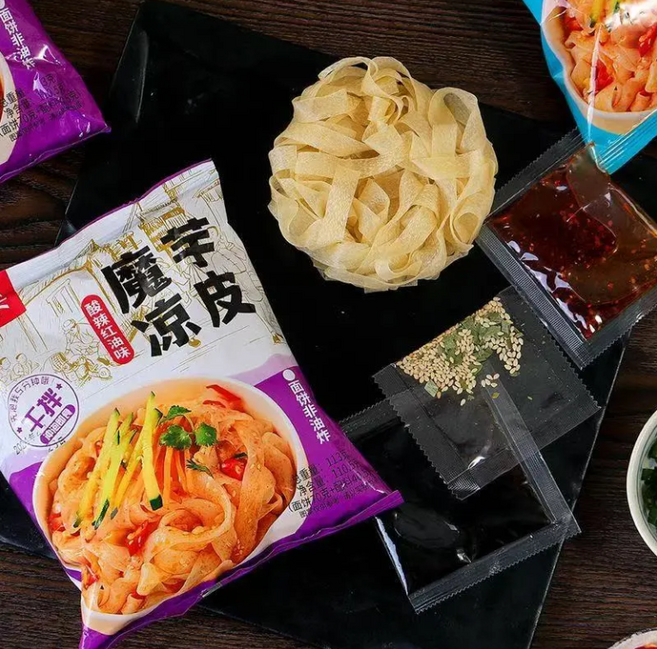 홍유면피 마라맛 중국 곤약량피 혼합맛, 10개, 112.5g