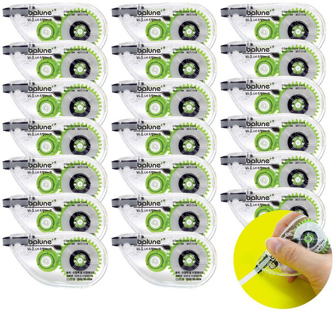 바르네 수정테이프 BCT-1158, 20개, 단품