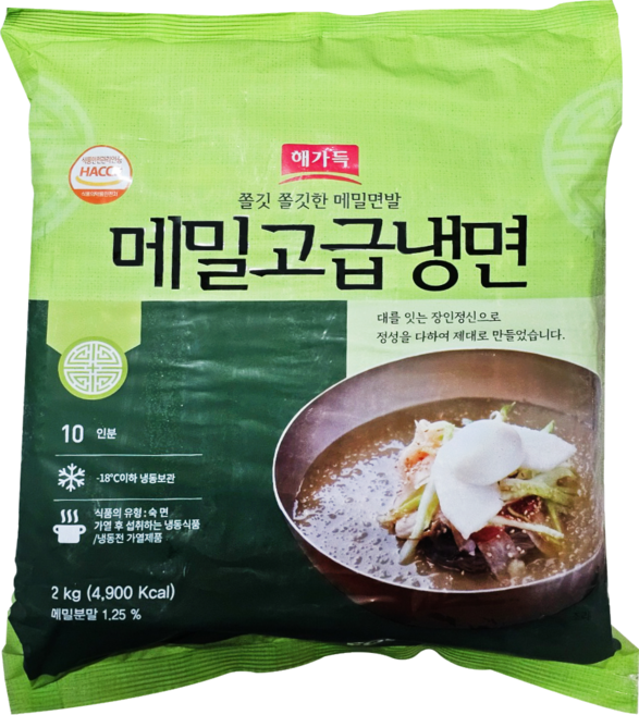 해가득 메밀고급 냉면사리 2kg 대용량 업소용 박스판매상품, 1박스, 12kg