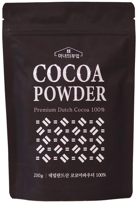 100% 네덜란드산 무가당 코코아 프리미엄 카카오 파우더 베이킹 초코 가루 분말, 1개입, 1개, 200g - 쿠팡