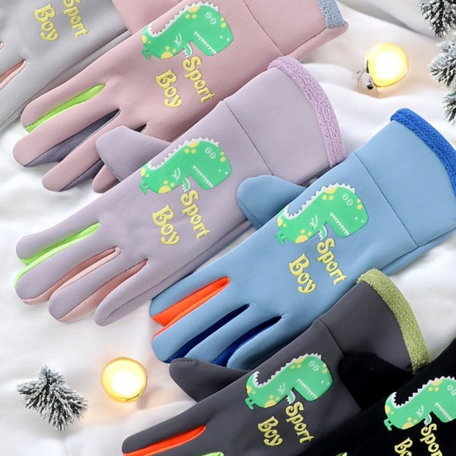 겨울 아동 유아 초등 공룡 야광 디노 손가락 방한 장갑
