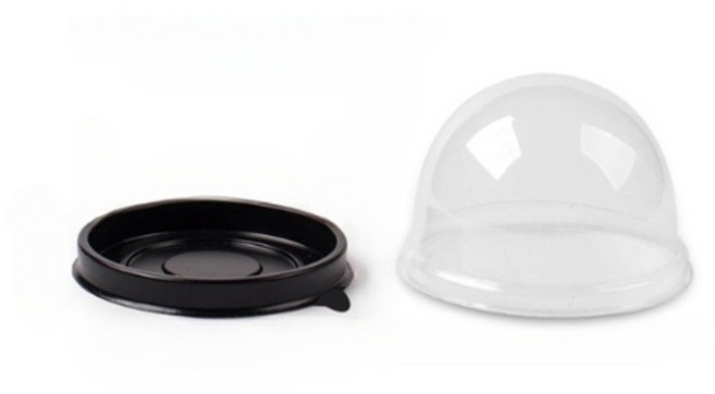 화과자 케이스 1구 50개 두쫀쿠 원형 포장용기, 원형블랙 078780CM