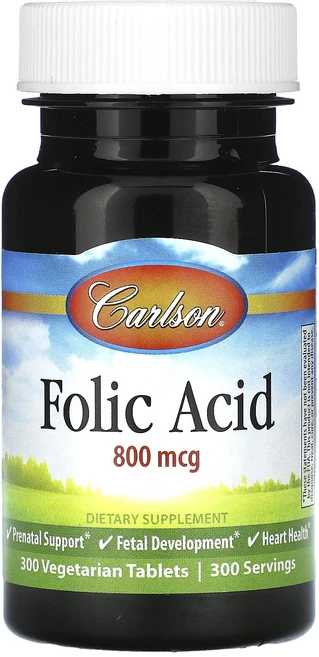 단백질 비타민 철분 마그내슘 칼슘 Carlson 엽산 800mcg 베지 정제 300정 고루고루섭취해주세요, 1개 - 쿠팡