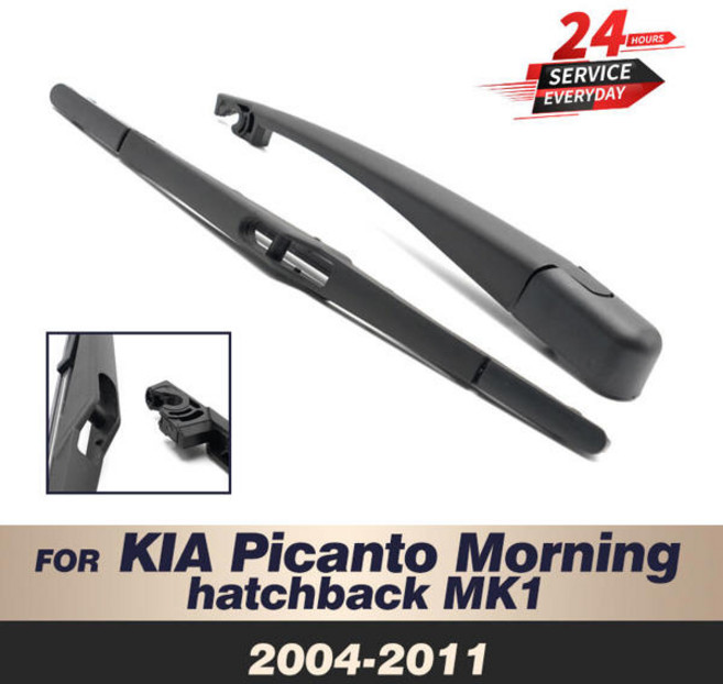 와이퍼 12 KIA Picanto Morning Hatchback MK1 용 후방 와이퍼 블레이드 및 암 세트 키트 2004 2005 2006 2007 2008 2009 2010, [01] 옵션1