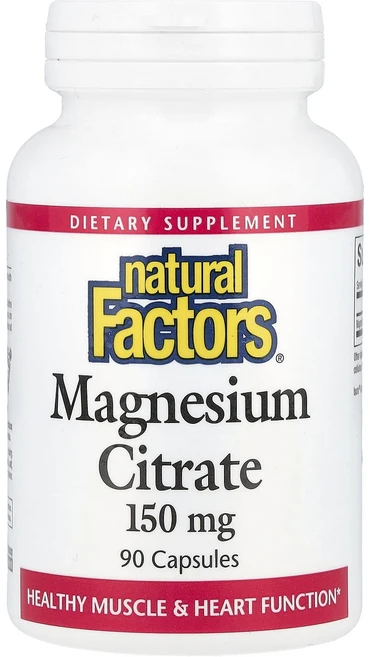 Natural Factors 마그네슘시트레이트 150mg 캡슐 90정, NaturalFactors마그네슘시트레이트150mg캡슐, 1개 - 쿠팡