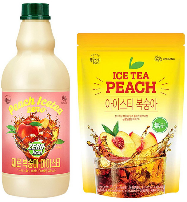 복음자리 복숭아 아이스티 (파우더 1kg +액상베이스 1.47L), 1개, 1개입, 2.4kg