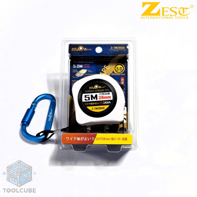 Toolcube 제스트 초광폭 양면 줄자 5M Z-TM2850 자석 양면자 광폭줄자, 1개