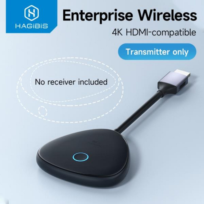 Hagibis 무선 4K HDMI 호환 송신기 확장기 HD 노트북 PC 전용 송신기용 디스플레이 동글, 1개