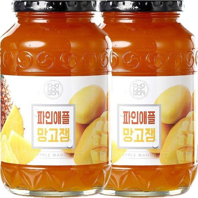 초록원 파인애플망고잼 2kg(1kg x 2병), 1kg, 2개