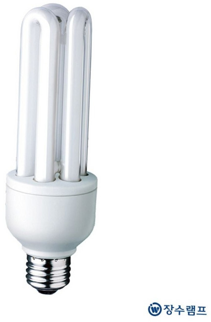 장수램프 el 삼파장 전구형 형광등 20w 주광색 삼파장전구