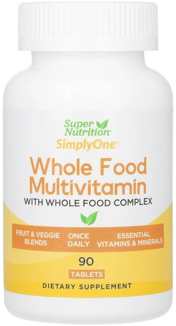 슈퍼뉴트리션 SimplyOne 천연식품 종합비타민 90정, 1개 - 쿠팡