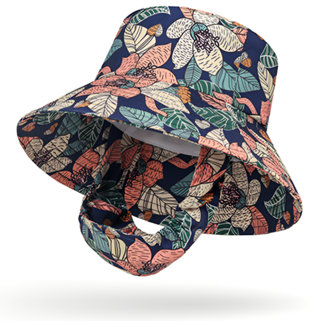 태디하우스 자외선차단 플라워 마스크 일체형 벙거지 보닛 모자