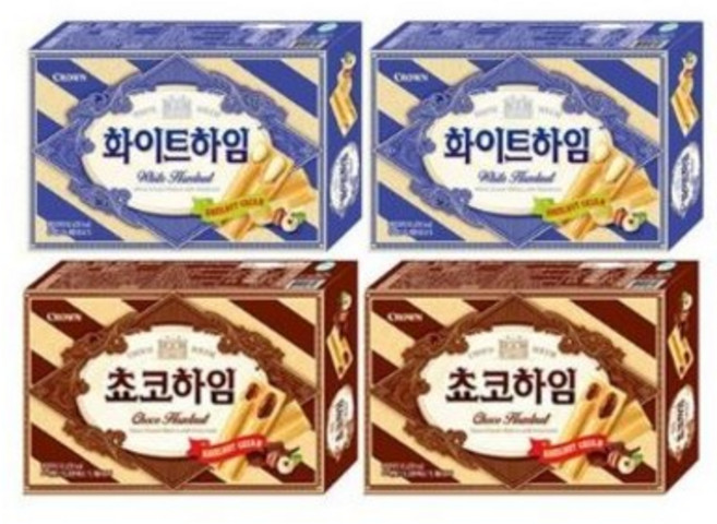 크라운 초코하임 284g x 2 화이트하임 284g x 2, 4세트