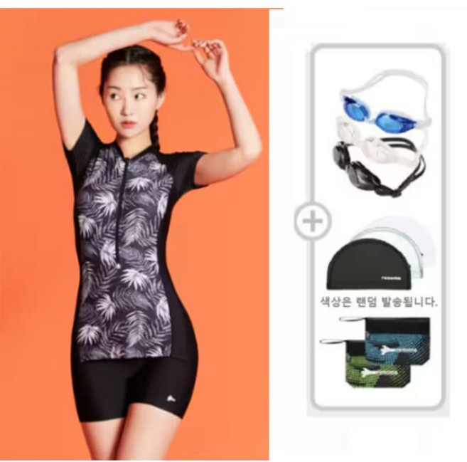 [백화점 정품] 레노마수영복 여성 체형커버 수영복 아쿠아 집업 인컵 X형