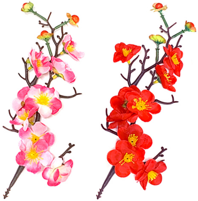 (주)아트인 매화 꽃 조화, 레드