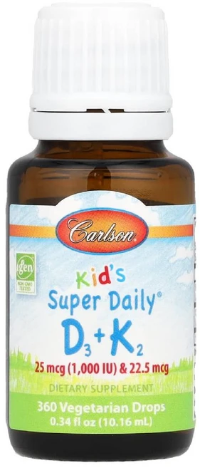 칼슨 액상 비타민 어린이용 키즈 슈퍼 데일리 Super Daily D3 K2 10.16ml, 1개 - 쿠팡