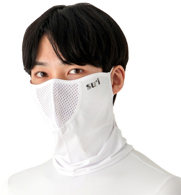 [수이골프 R형] UV 자외선 차단 얼굴 햇빛가리개 골프 등산 조깅 바이크 스포츠 마스크, R-7 화이트
