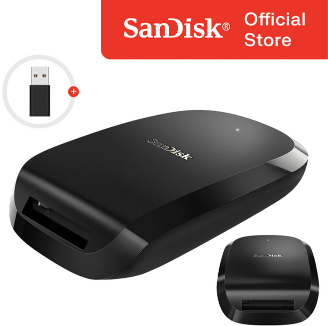 샌디스크 CFexpress B타입 카드 리더기 SDDR-F451 + A젠더, 1개