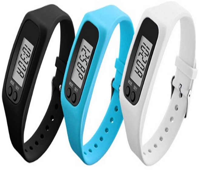 Smilegood 만보기 만보기시계 디지털시계만보계, 화이트, 1개