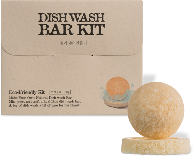 싱글룸 주방 설거지바 만들기 체험키트 고체 세제 DIY 제로웨이스트 환경 교육 수업재료, 1개, 100g