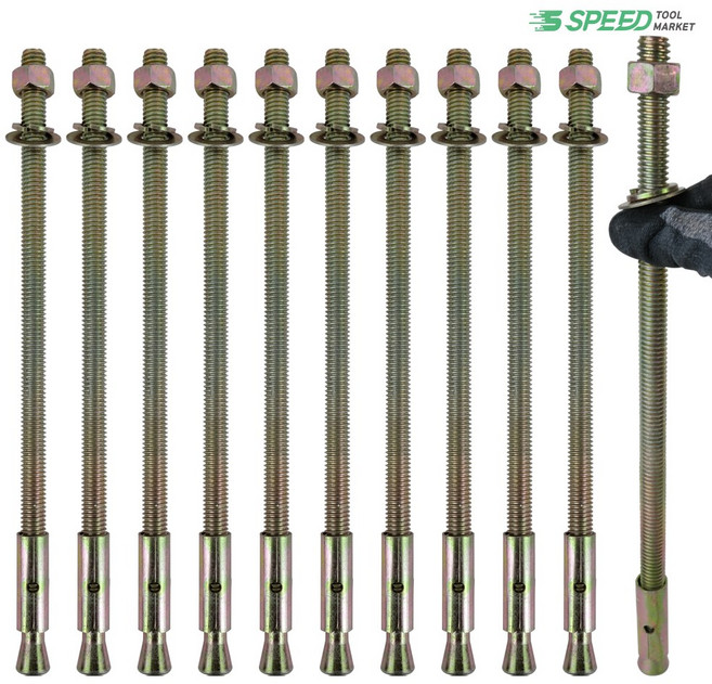 1/2 철 셋트앙카볼트 12mm 길이 300mm 10개 콘크리트 세트 앙카, 1개