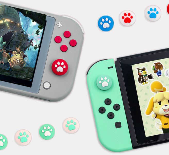 이이네 닌텐도 스위치 라이트 Oled 조이콘 프로콘 커버, 조이콘 4pc 동물의숲 리프, 1개