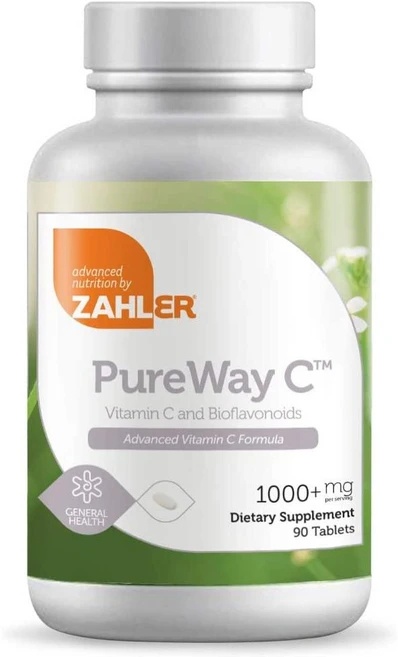 자일러 퓨어웨이 C 1000mg 비타민C 시트러스 바이오플라보노이드 Zahler Pureway C, 90정, 1개 - 쿠팡
