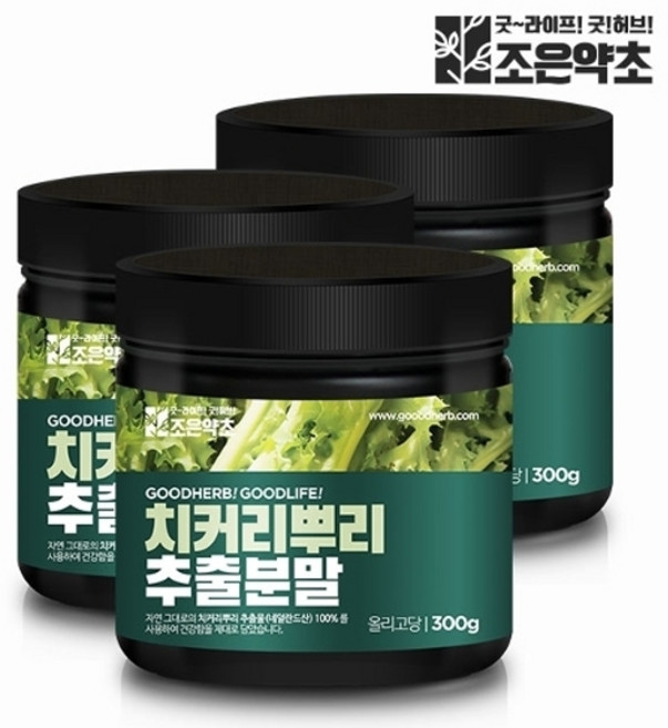 치커리 뿌리 추출물 100% 분말 가루 300g x 3, 3개