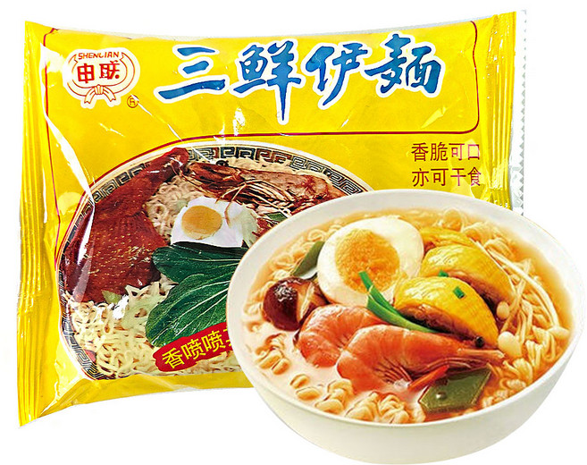 (배터짐) 썬랜 삼선라면 산시안이면 65g 중국라면 (일요일&당일발송), 10개