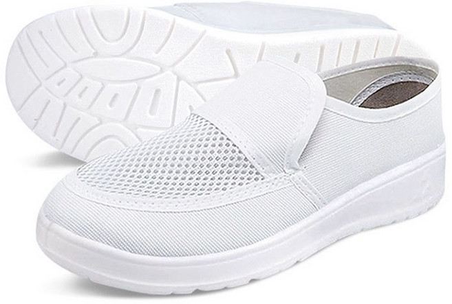 정전기 방지 망사형 신발 제전화 PU 작업화 방진화 클린룸 공장 작업용신발 단화