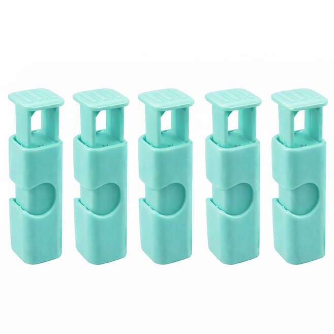 우후 1초 원터치 밀봉 클립, 5개, 민트