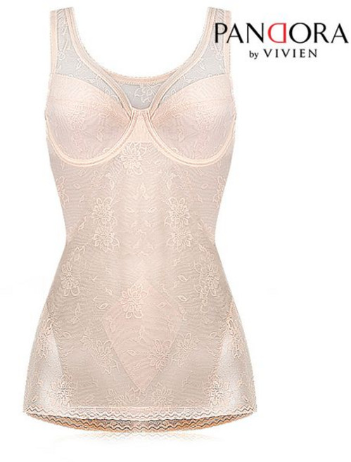 [판도라by비비안] 체형보정 파워넷 플라워 레이스망 바디쉐이퍼 치마올인원 bt3735