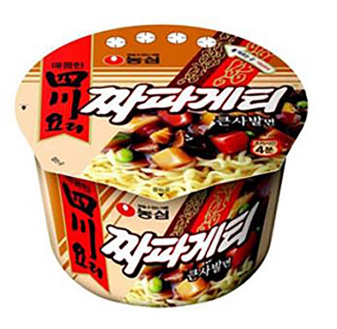 농심 사천요리 짜파게티 큰사발 115g 한박스, 16개