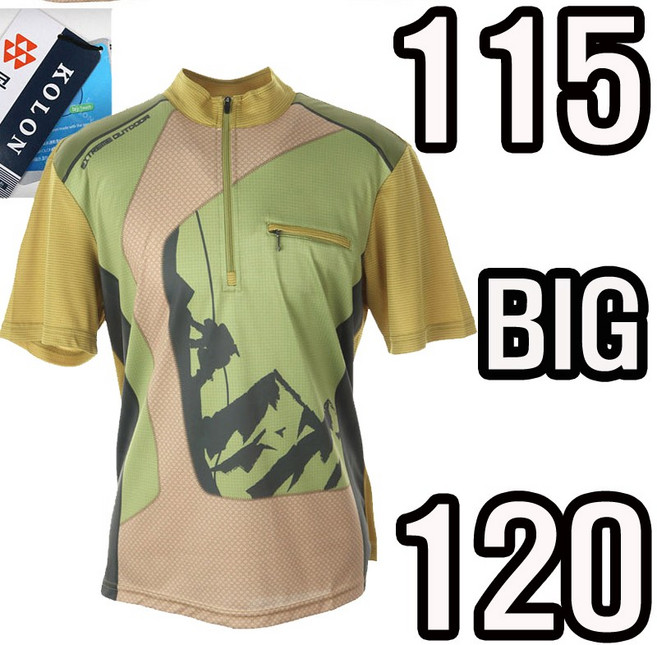 빅사이즈 115 120 봄 여름 남성 반팔 등산티 티셔츠 스판티 작업복상의 아웃도어 BIG SIZE F타입(전사)