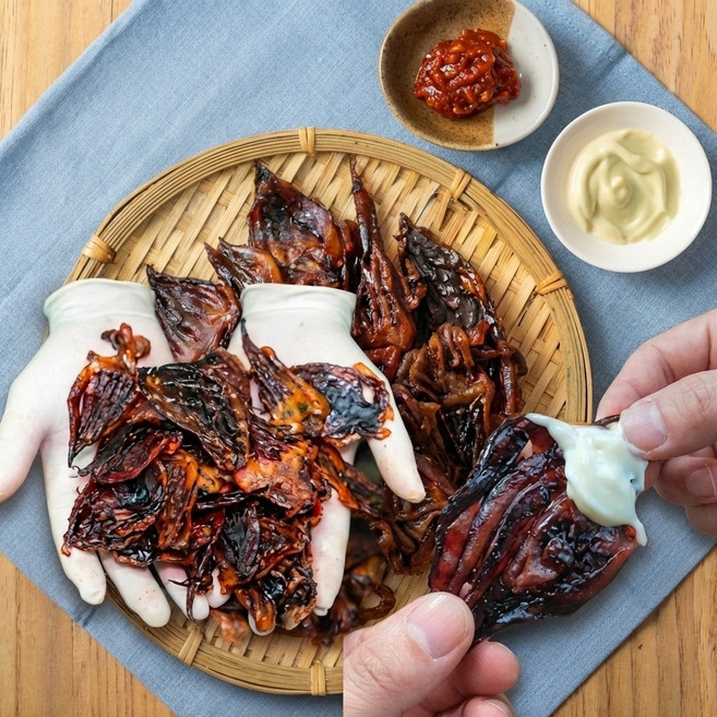 오징어미니숏다리 쫄깃한 한입 숏다리 구운 오징어 다리 맥주안주 홈술 건어물, 1개, 미니숏다리 100g