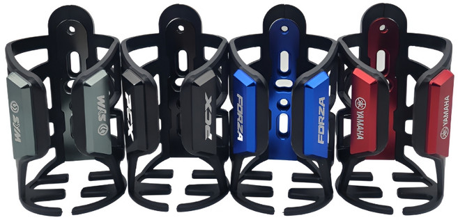 프로라이더스 PCX 포르자 야마하 SYM 범용타입 고급형 오토바이 컵홀더 다용도 물병거치대, 포르자(FORZA), 블랙, 핸들형 브라켓, 1개