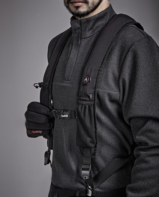 K2 세이프티 발열 서스펜더, Black, 1개