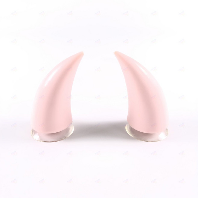 악마 도깨비 뿔 헬멧 장식 용품헬맷큰뿔 핑크