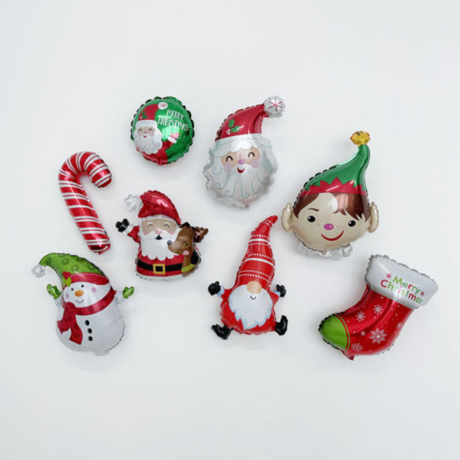크리스마스 은박풍선 모음 미니쉐입, (아나그램) 산타앤레인디어 미니쉐입