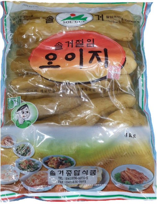 솔거식품 통오이 오이지 4kg, 1개