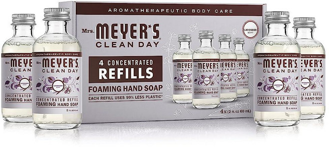 미세스 메이어스 클린 데이 포밍 핸드 워시 솝 농축 리필 60ml 4개, 미세스 마이어스 포밍 핸드워시 농축 리필 60mL 4개